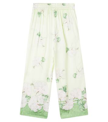 Pantalon de pyjama en satin à fleurs | Monnalisa