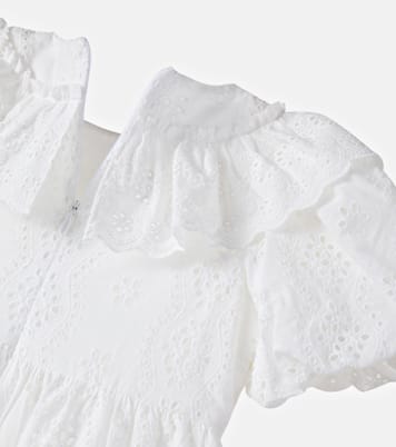 Broderie anglaise ruffled cotton dress | Petite Amalie  