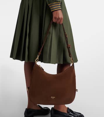 Prada Aimée Large suede shoulder bag | Prada