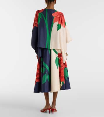 Falda midi Ballerina de algodón floral | La DoubleJ