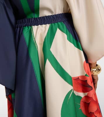 Falda midi Ballerina de algodón floral | La DoubleJ