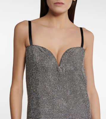 Minikleid mit Kristallen und Spitze | Christopher Kane