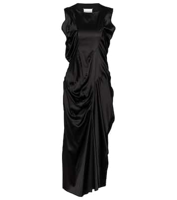 Robe midi en satin de soie mélangée | Maison Margiela