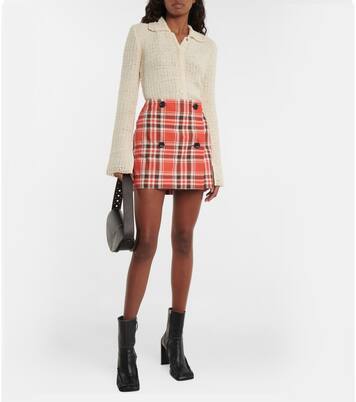 Minifalda en mezcla de algodón a cuadros | Acne Studios