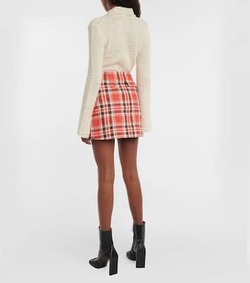 Minifalda en mezcla de algodón a cuadros | Acne Studios