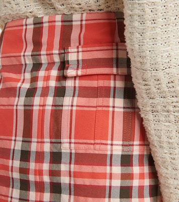 Minifalda en mezcla de algodón a cuadros | Acne Studios