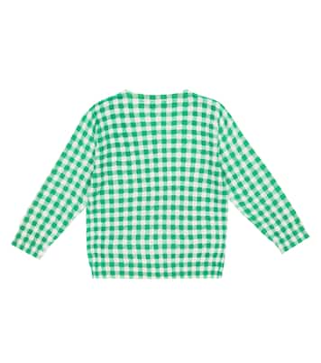 Cardigan Aversa en coton à carreaux vichy | Bonpoint