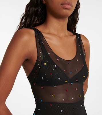 Body in tulle con cristalli | Oséree