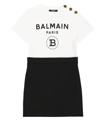 Belted silk dress | Balmain Kids