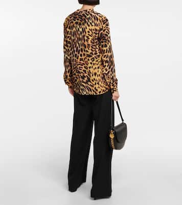 Blouse en soie à motif guépard | Stella McCartney