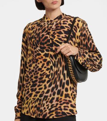 Blouse en soie à motif guépard | Stella McCartney