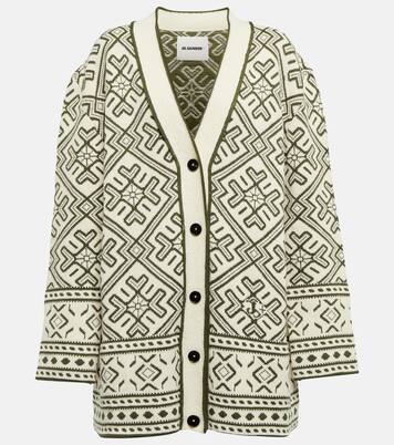 Cardigan aus Jacquard-Strick | Jil Sander