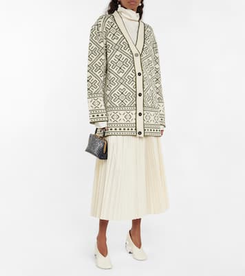 Cardigan aus Jacquard-Strick | Jil Sander
