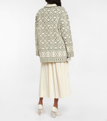 Cardigan aus Jacquard-Strick | Jil Sander