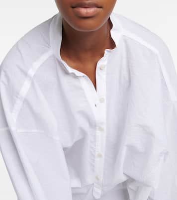 Robe chemise asymétrique en coton mélangé | Acne Studios