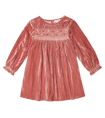 Besticktes Kleid Chachani aus Samt | Louise Misha