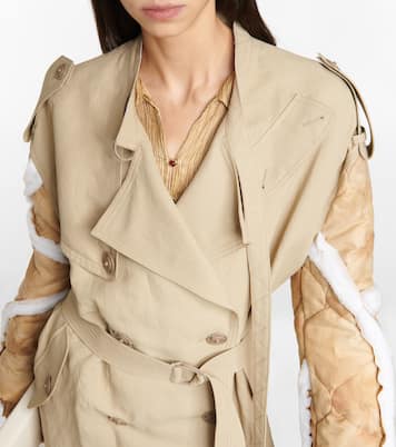 Trench coat with quilted sleeves | Acne Studios