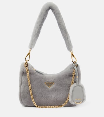 Schultertasche Re-Edition 2005 aus Shearling | Prada