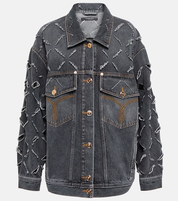 Distressed denim jacket | Versace