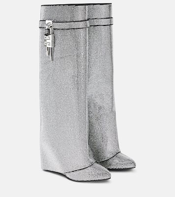 Shark Lock Strass knee-high boots | Givenchy