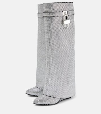 Shark Lock Strass knee-high boots | Givenchy