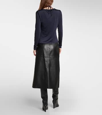 Roque keyhole jersey top | Veronica Beard