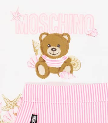 Baby cotton-blend T-shirt and skirt set | Moschino Kids