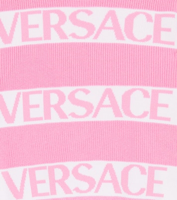 Pull en jacquard de coton à logo | Versace Kids