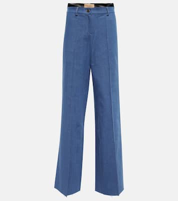 Pantalon Ule à taille basse en jean | Aya Muse