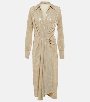 Joelle sequined gathered midi dress | Dodo Bar Or