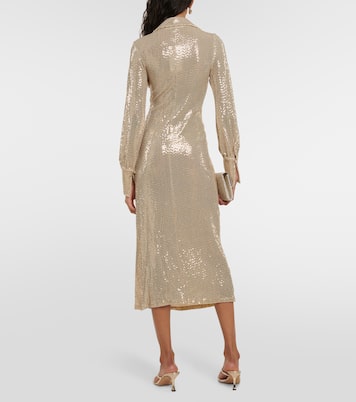 Joelle sequined gathered midi dress | Dodo Bar Or