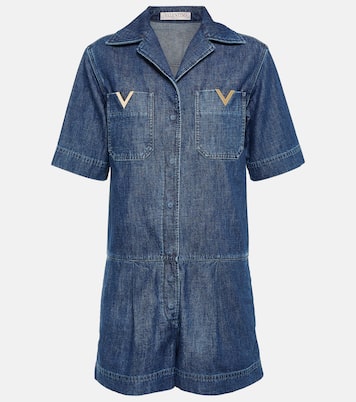 Combi-short en jean à ornements | Valentino