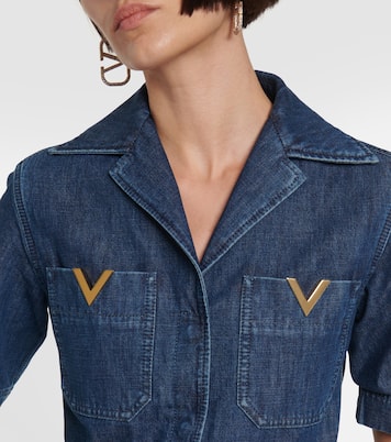 Combi-short en jean à ornements | Valentino