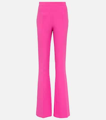 Pantalon évasé Alexa à taille haute en crêpe | Safiyaa