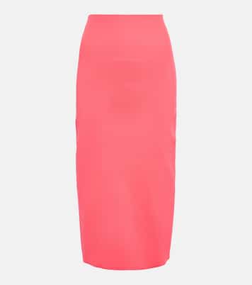 VB Body falda midi de punto en tiro alto | Victoria Beckham