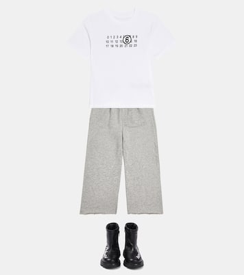 Logo leather boots | MM6 Maison Margiela Kids
