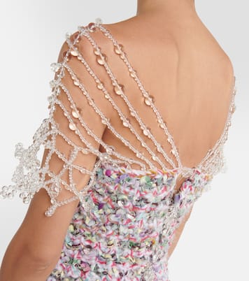 Beaded crochet minidress | Susan Fang