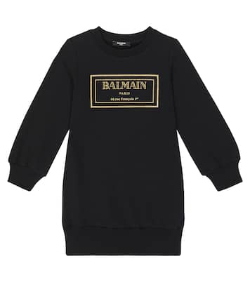 Vestido de jersey en mezcla de algodón | Balmain Kids