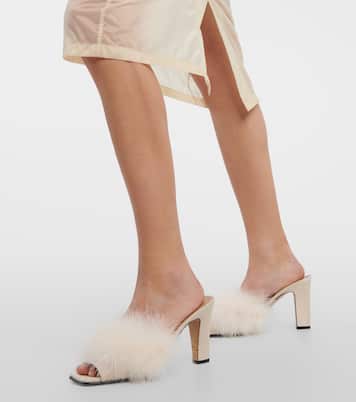 Pantoletten mit Federn | Maison Margiela