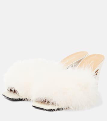 Pantoletten mit Federn | Maison Margiela