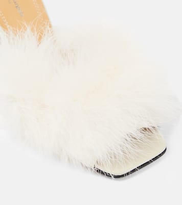 Pantoletten mit Federn | Maison Margiela