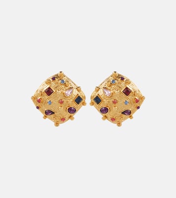 Deon embellished gold-plated earrings | Jennifer Behr