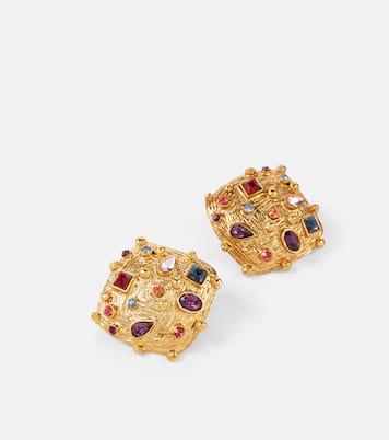 Deon embellished gold-plated earrings | Jennifer Behr