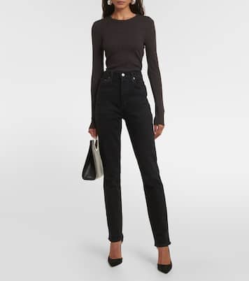 Freya high-rise slim jeans | Agolde