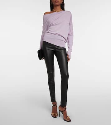 Jersey de cachemir y seda de un solo hombro | Tom Ford