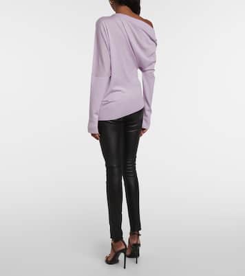 Jersey de cachemir y seda de un solo hombro | Tom Ford