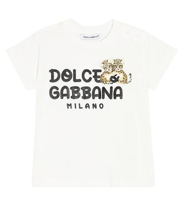 Baby - T-shirt in jersey di cotone con stampa | Dolce&Gabbana Kids