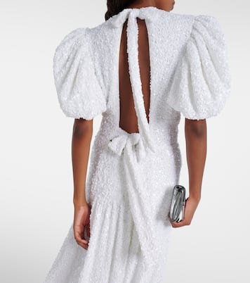 Bridal sequined puff-sleeve gown | Rotate