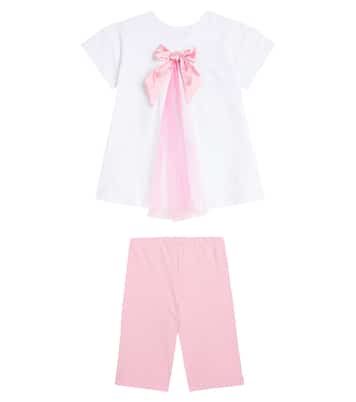 x Barbie® - T-shirt e shorts in jersey di cotone | Monnalisa
