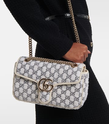 Schultertasche GG Marmont Small aus Tweed | Gucci